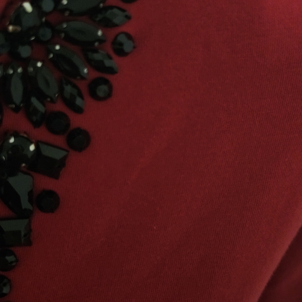 Ruby Rd. Red Blouse with Black Accents - Picture 5 of 8